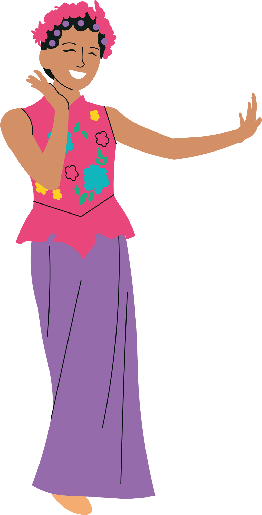 Illustrated Chinese dancer