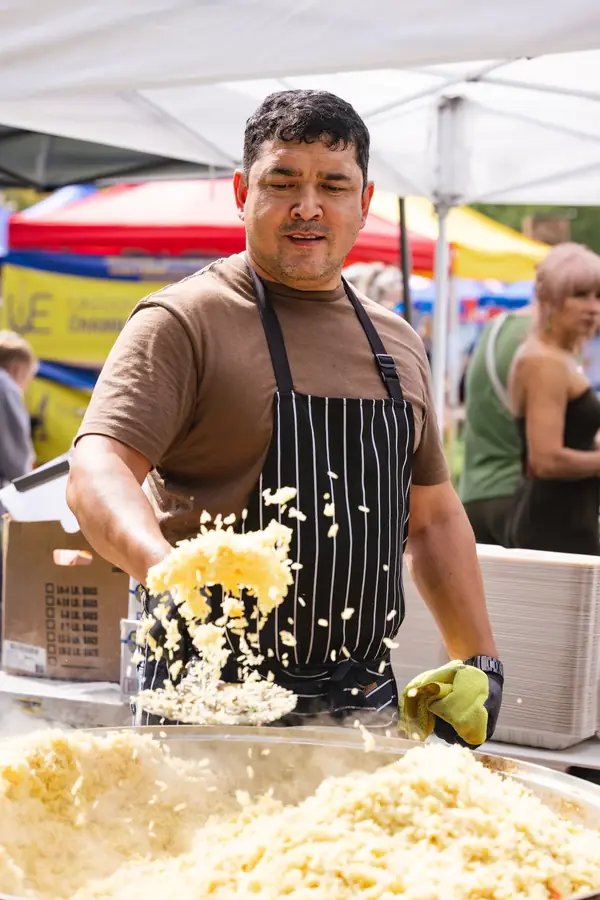 Festival food preparation at the Multicultural Kids Festival in Portland