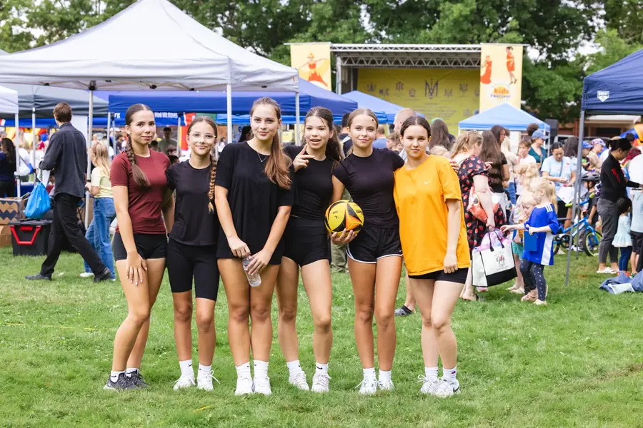 Youth volleyball team at the Multicultural Kids Festival in Portland