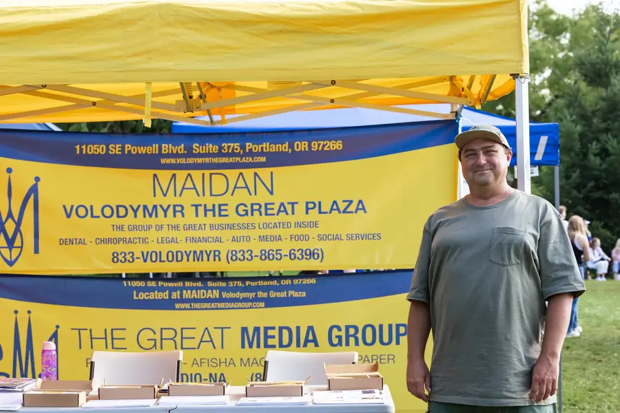 Sponsor booth at a Portland Oregon family festival